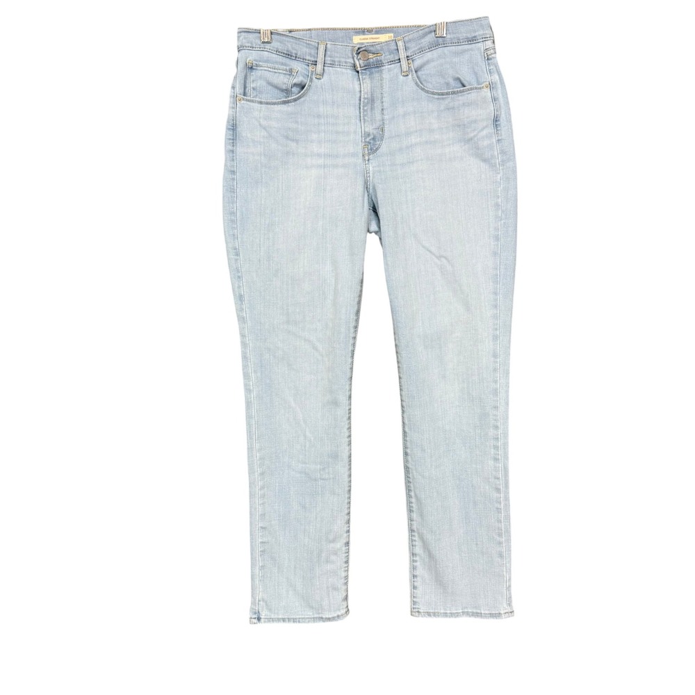Levis Jeans Womens 10 Blue Classic Straight Light Wash Cotton Stretch Denim